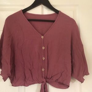 Crop top button down